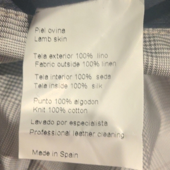 Torras Blue Mesh Lined Jacket with Lambskin Leather Trim size 46 - Picture 5 of 8